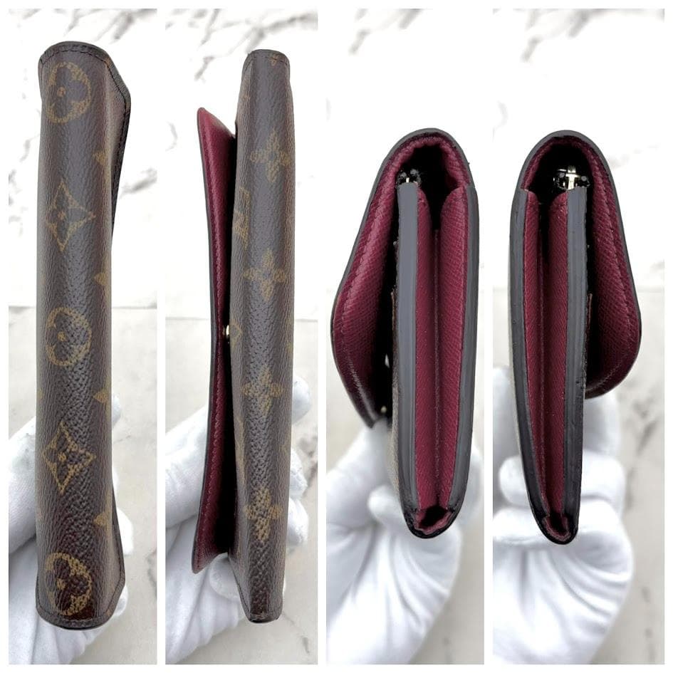 【美品】ルイヴィトン　ポルトフォイユ　エミリー　モノグラム　フューシャ