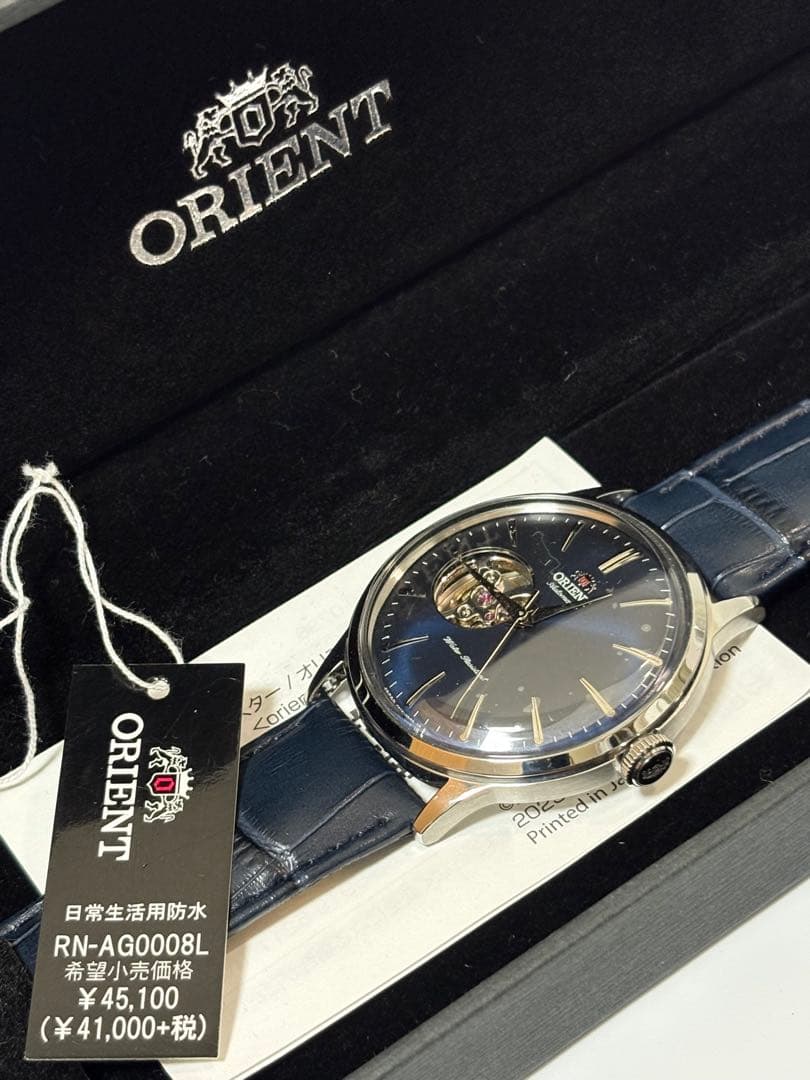 【未使用品】オリエント バンビーノ 自動巻 オープンハート RN-AG0008L