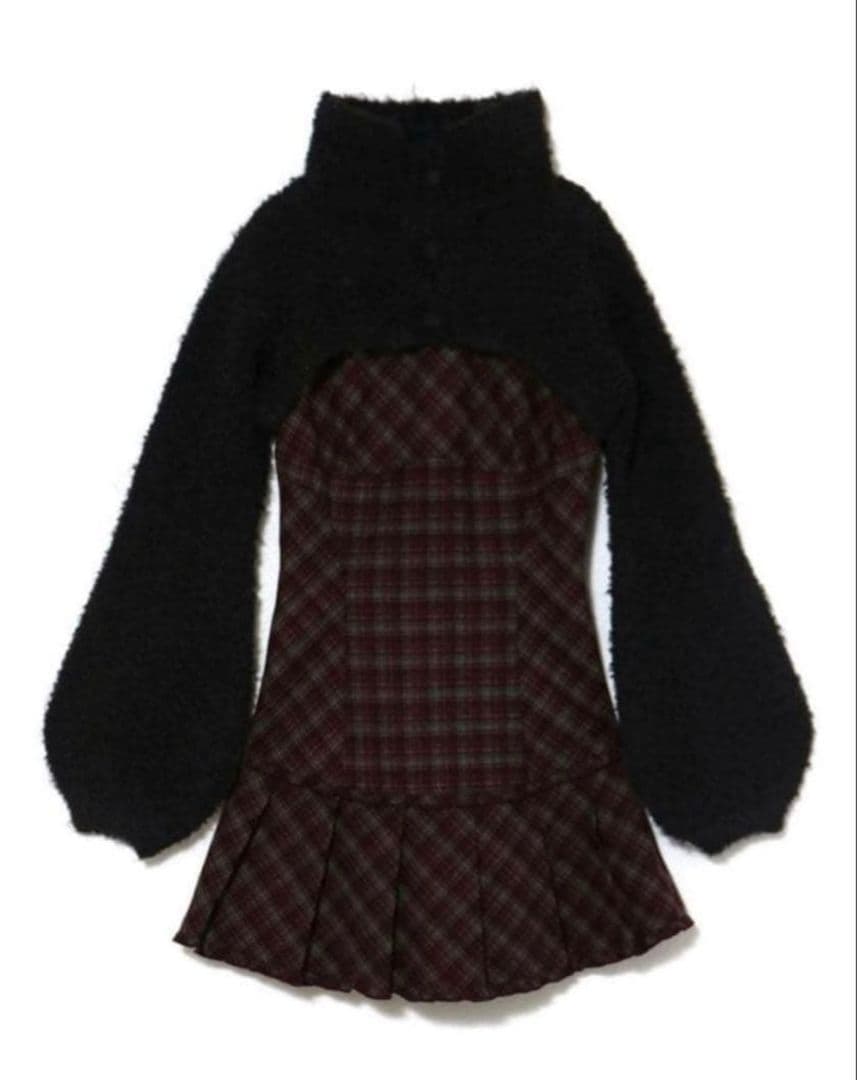 ワンピース andmary Lulu check set mini dress