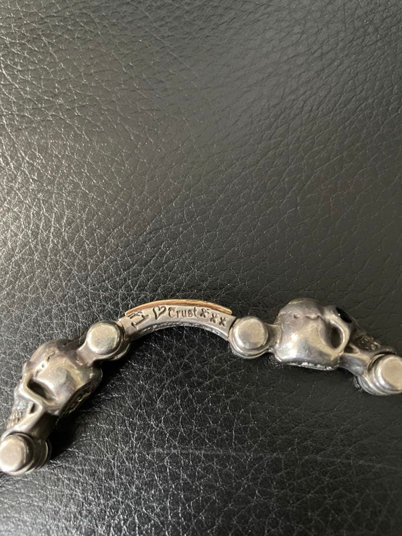 Bill Wall Leather スカル ブレスレット 18Kゴールドプレート