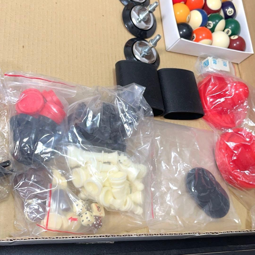 ４in１ マルチビリヤード台 卓球 ホッケー チェス パーティー向け