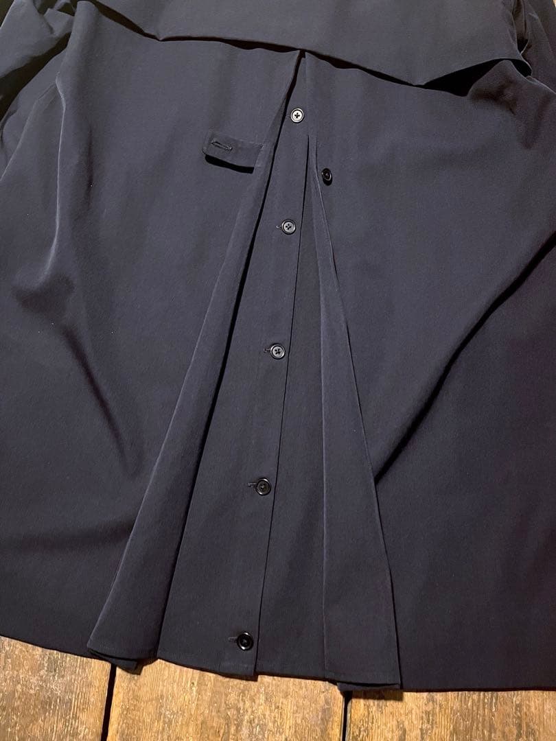 美品 YAECA ヤエカ ステンカラーコートNAVY S タグ付き - メルカリ