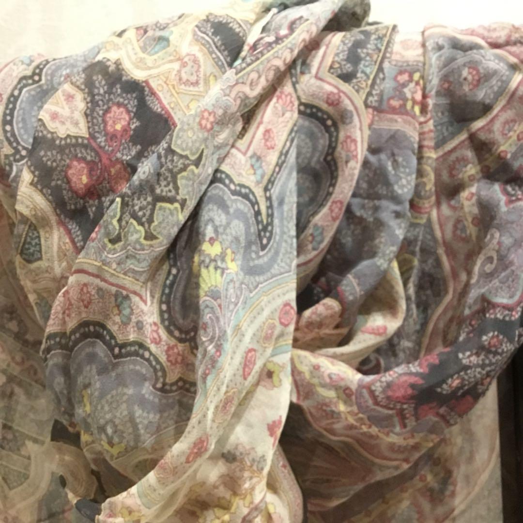 スカーフエトロシルク、シフォンのようなショール、大判