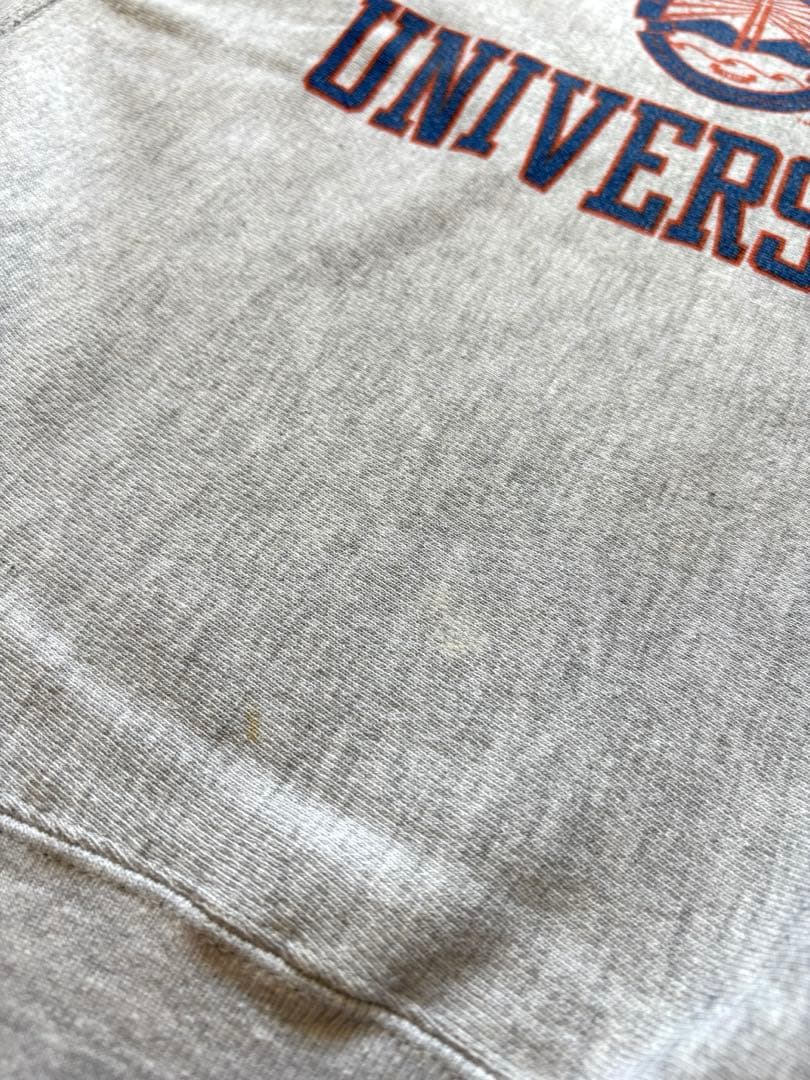 【希少！染み込み3段】￼ 90s リバースウィーブ 刺繍タグ カレッジ L