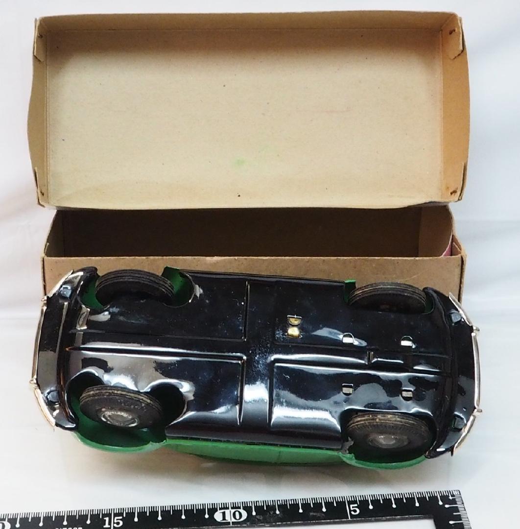 増田屋フォルクスワーゲン ビートル黄緑ブリキtin toy carミニチュア箱付