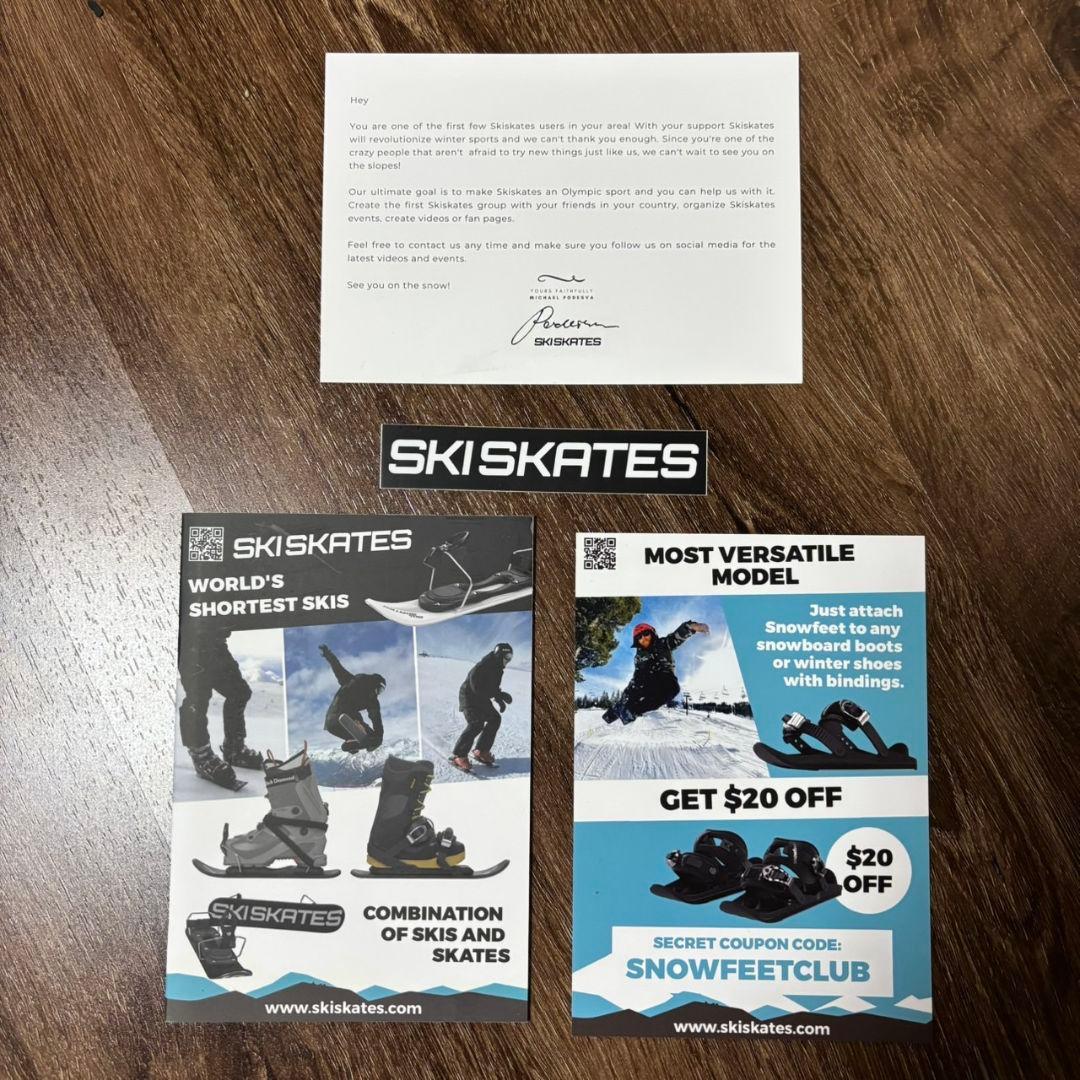 【美品】使用回数１回 SKISKATES スノーボードブーツ用 feet