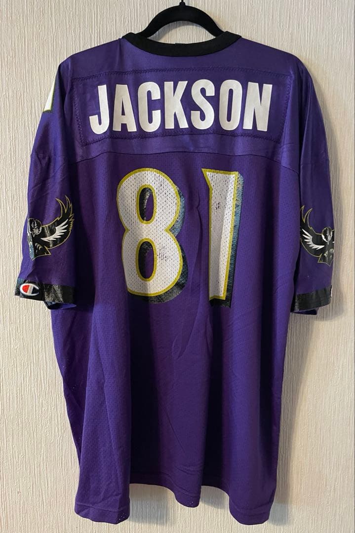 NFL チャンピオン　メンズ　ゲームシャツ　レイブンス　ジャクソン　ジャージー