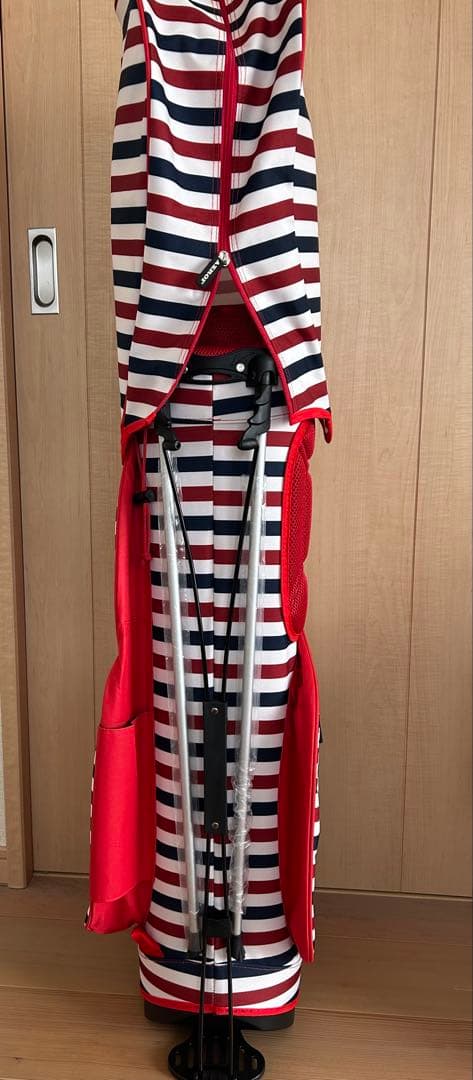 新品 AZROF アズロフ スタンド キャディバッグ トリヨコストライプ