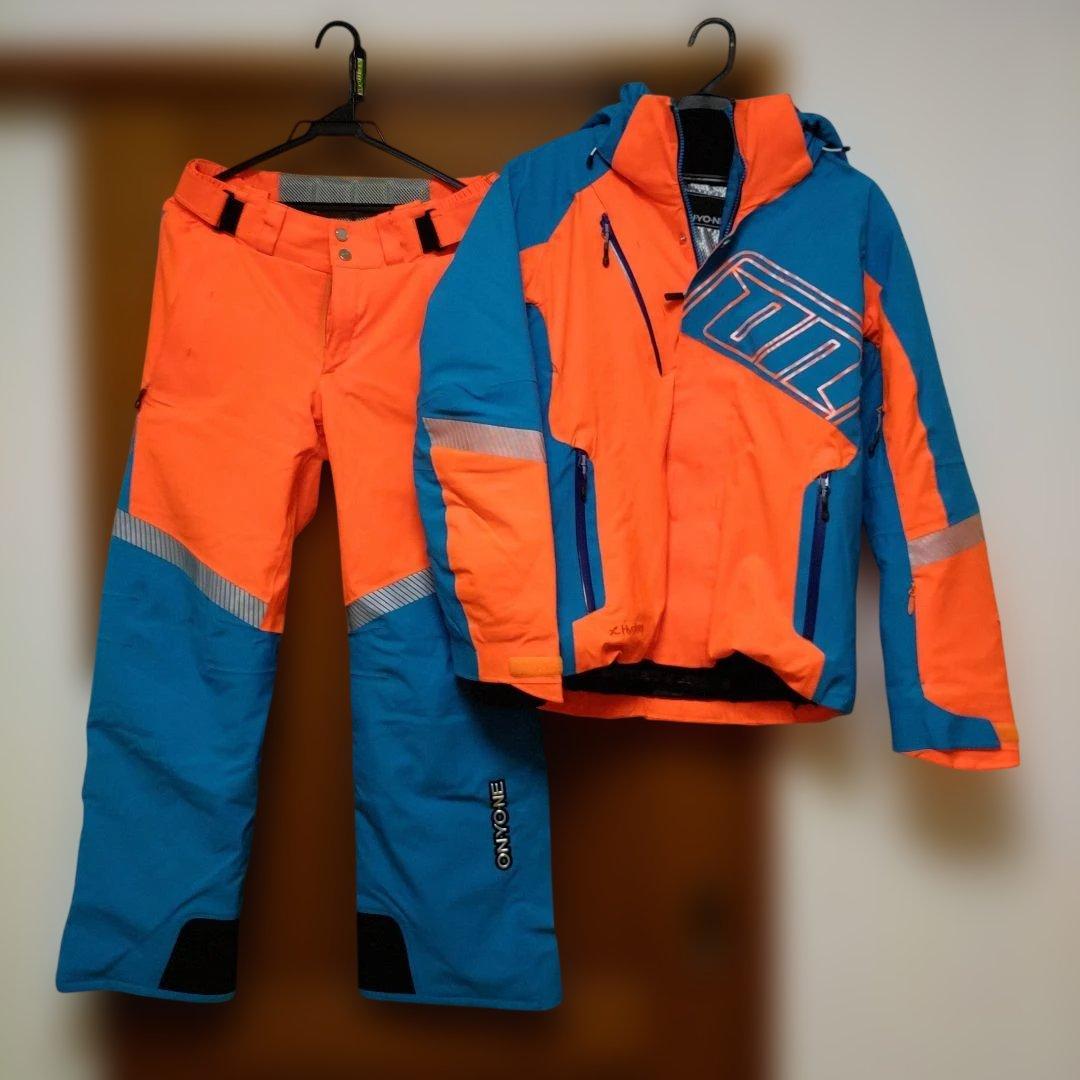 オンヨネ　ON-YO-NE スキーウェア オレンジ/ブルー（ヒスイ色）