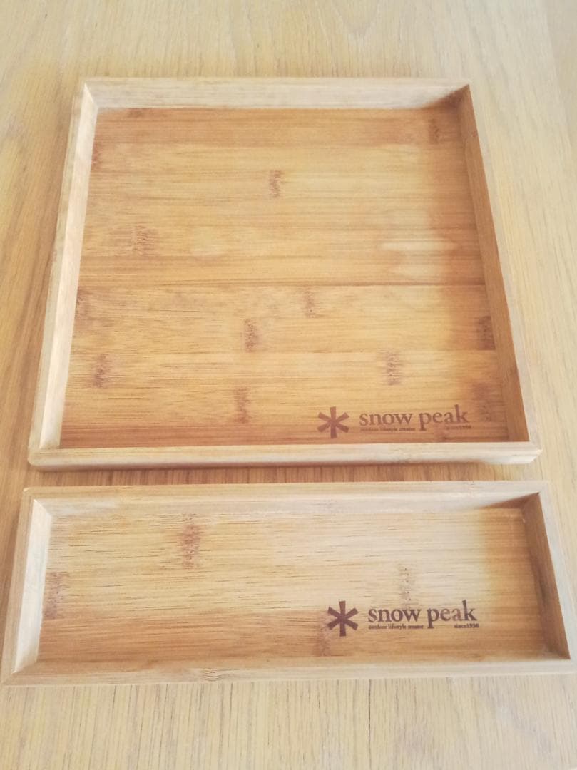 【非売品】スノービーク　竹トレーMサイズとSサイズのセット
