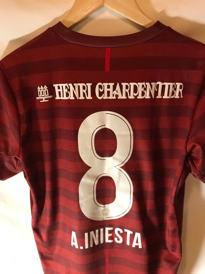 正規品asics ヴィッセル神戸「8」アンドレス・イニエスタ 半袖Sユニフォーム