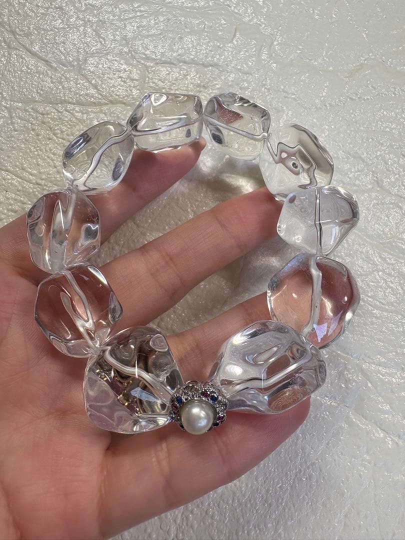 happy様　お仕立てご希望♡冬至♡大玉水晶タンブルブレスレット