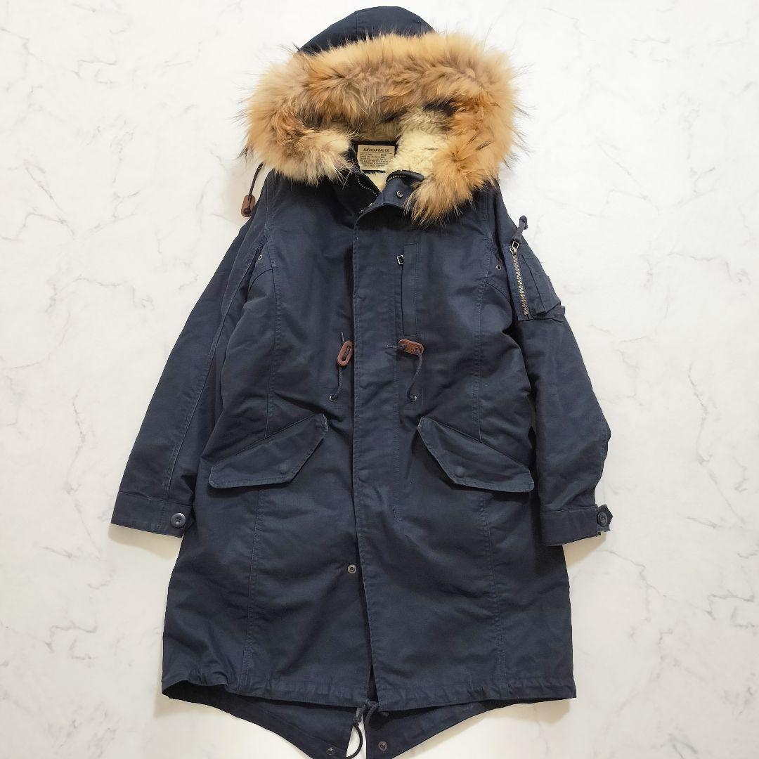 アメリカンラグシー モッズコート ボアライナー 紺 - メルカリ