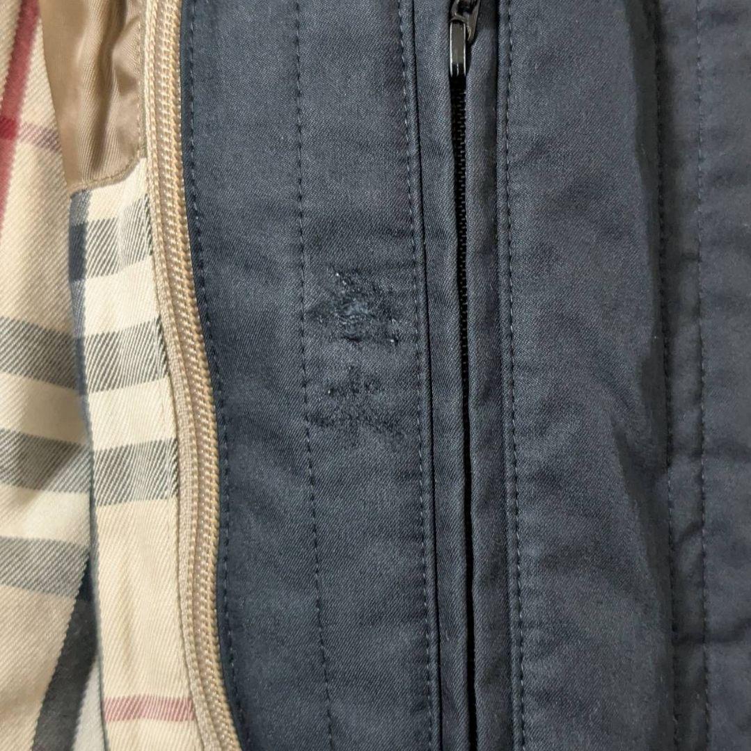 バーバリーロンドン フーデッドコート M ダウンライナー ノバチェック ブラック