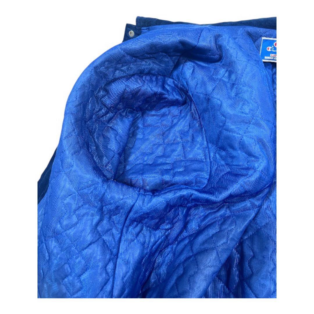 USA製Champion コーデュロイスタジャン サイズXL ブルー アメカジ