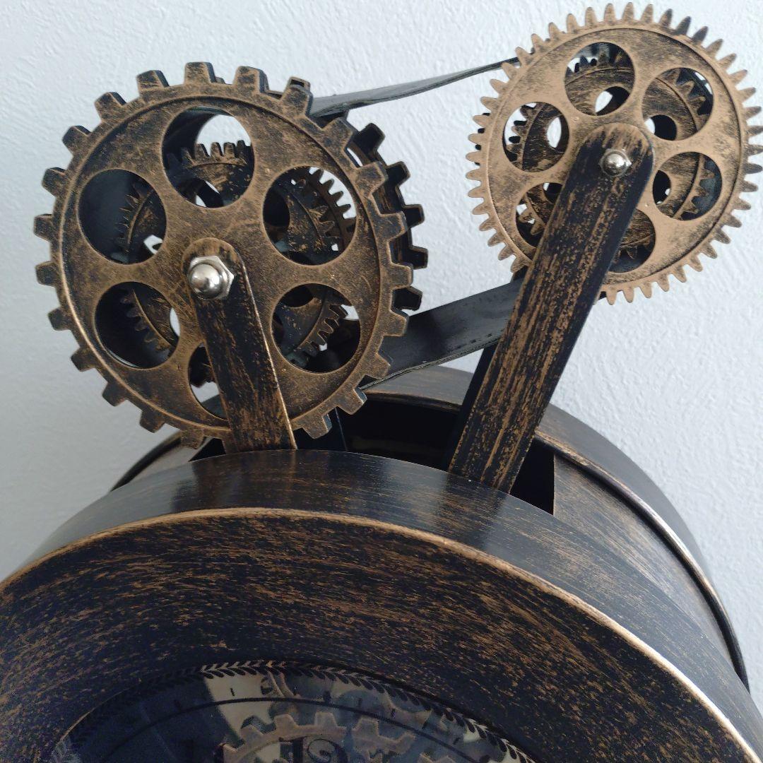 アンティーク風　ギア時計