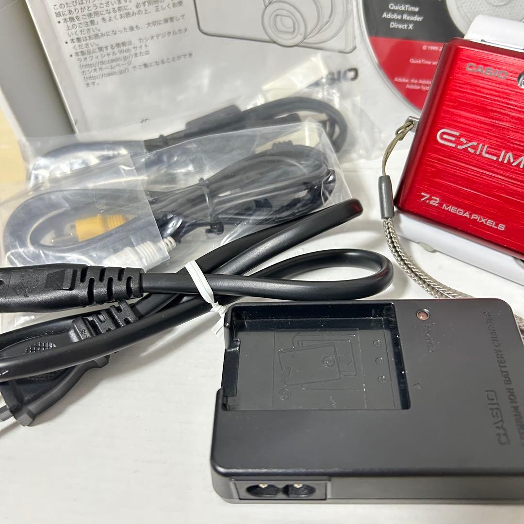 【美品】CASIO EXILIM EX-Z77 コンデジ レッド BT充電器