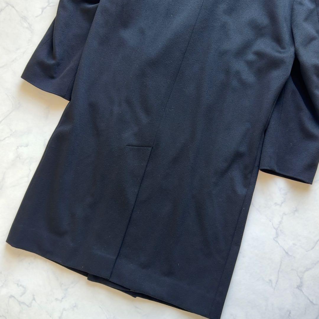 【HUGO BOSS × Loro Piana】ダブルブレストロングコート 黒