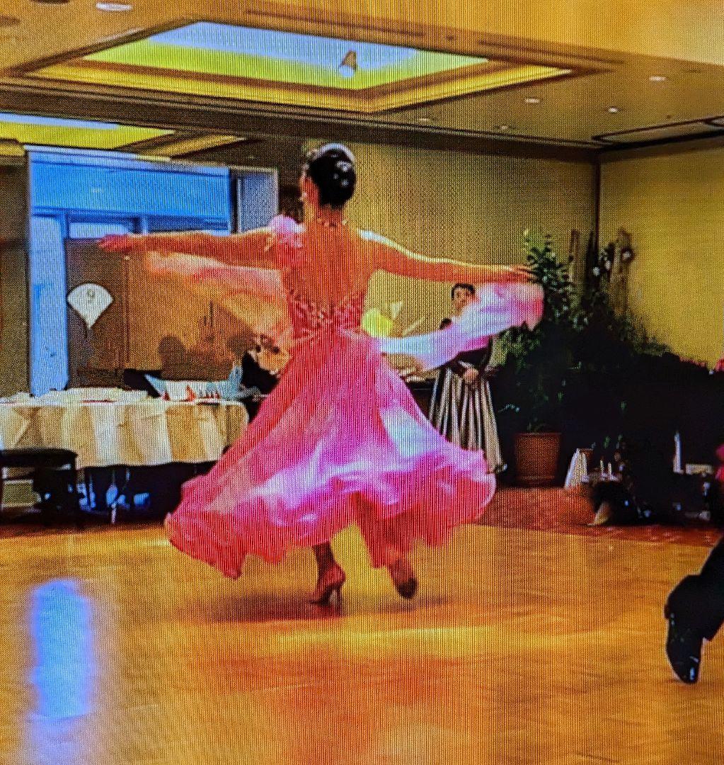 社交ダンスドレス／スタンダード／SMサイズ／ピンク