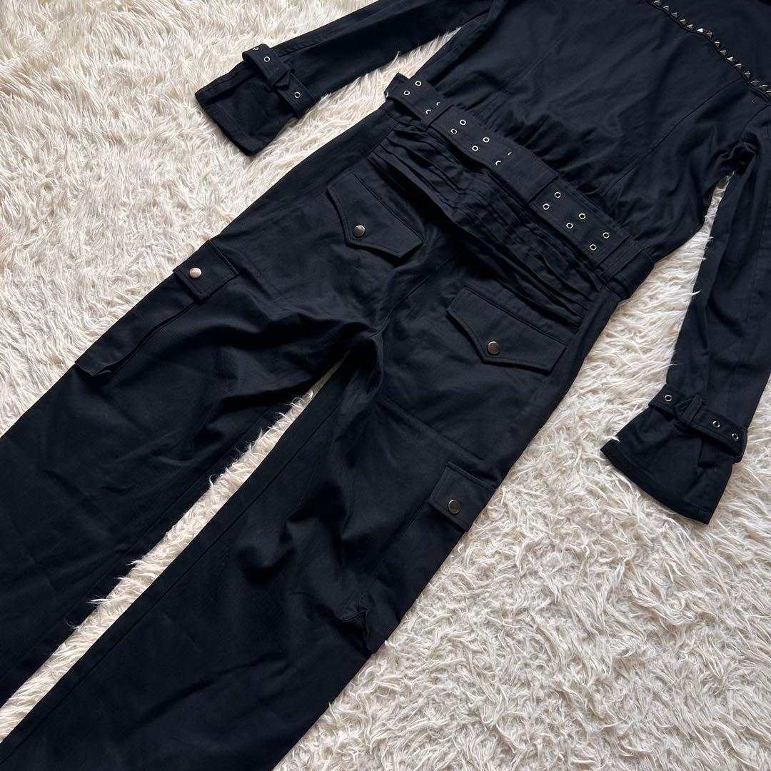 美品　ブラックピースナウ　BPN つなぎ　オーバーオール　スタッズ　y2k 黒