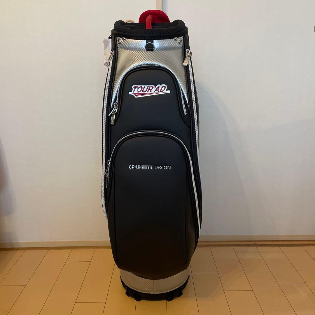 TOUR AD キャディバッグ グラフィックデザイン ブラック/シルバー