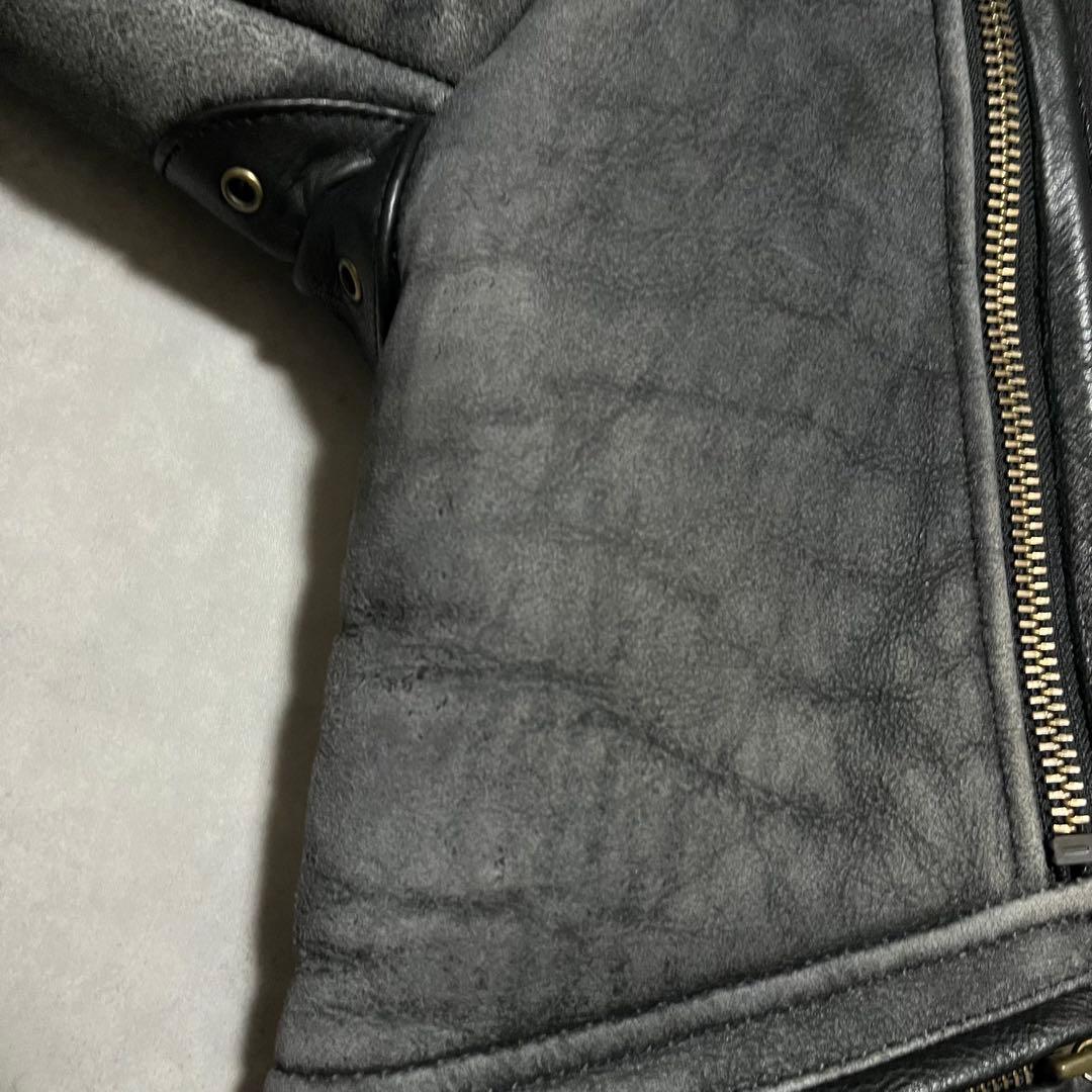 AVIREX アヴィレックス ダメージ加工 ムートンライダースジャケット B-3