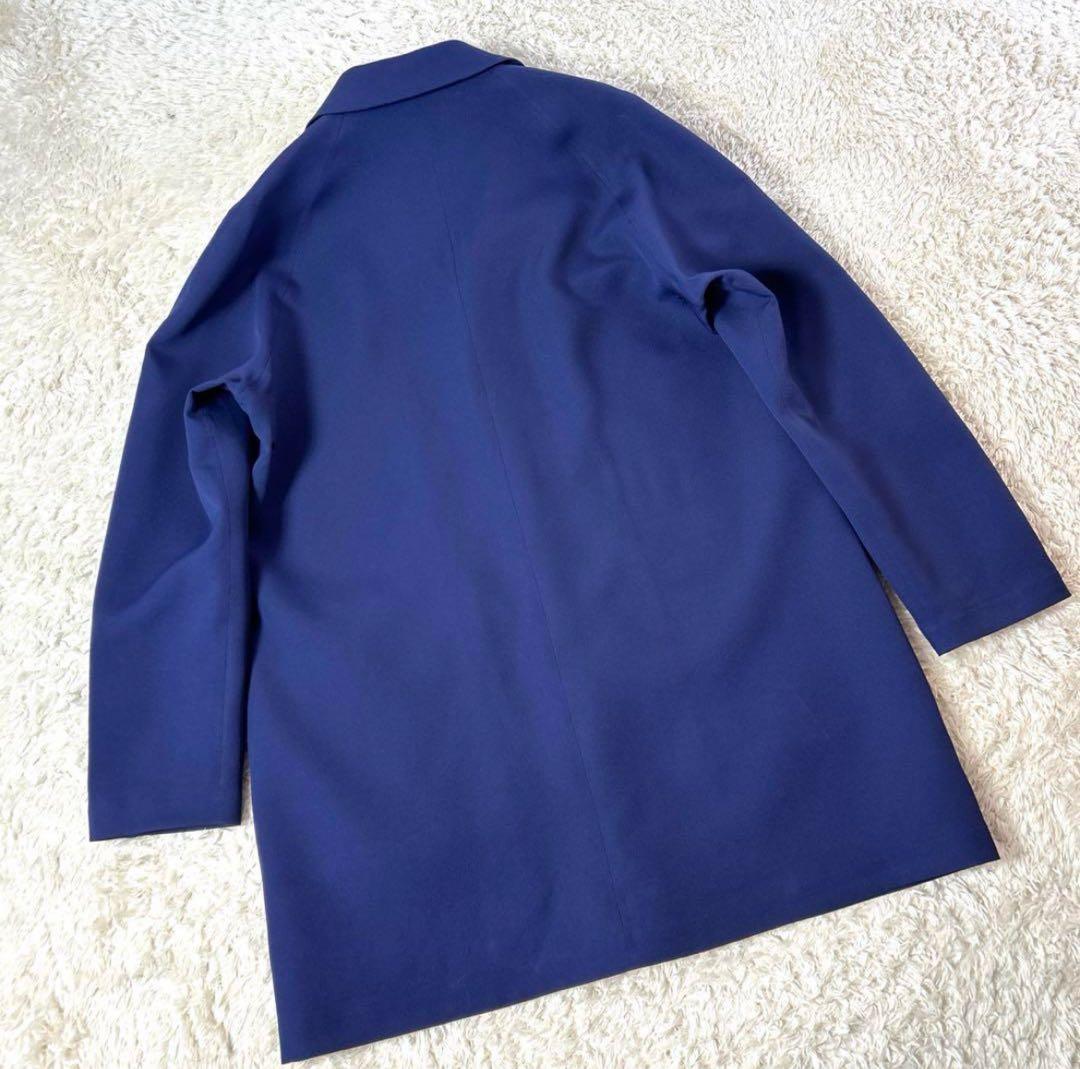 【極美品】TOMORROWLAND ロングチェスターコート 無縫製 ブルー L