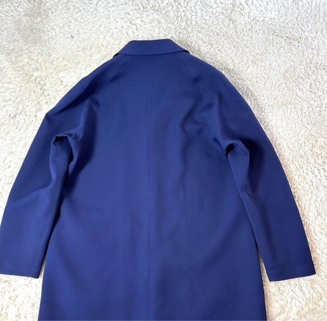 【極美品】TOMORROWLAND ロングチェスターコート 無縫製 ブルー L