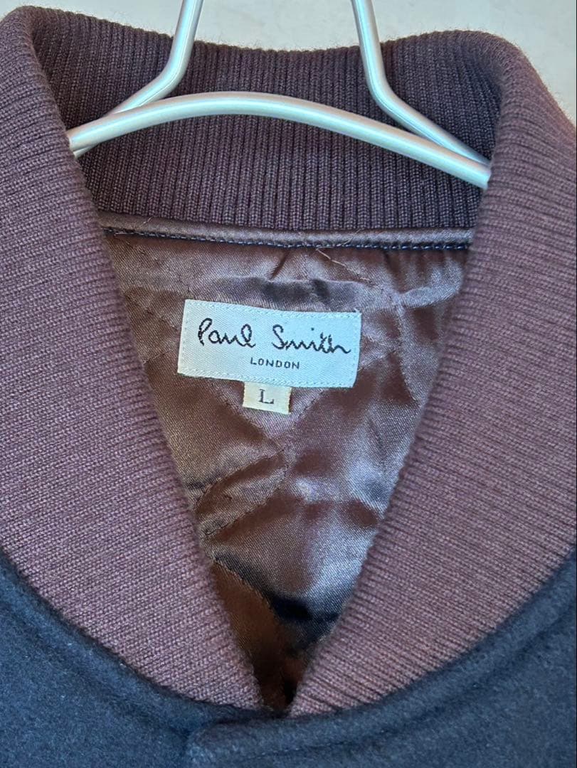 ポールスミス スタジャン 刺繍 ネイビー 90s 古着 Lサイズ