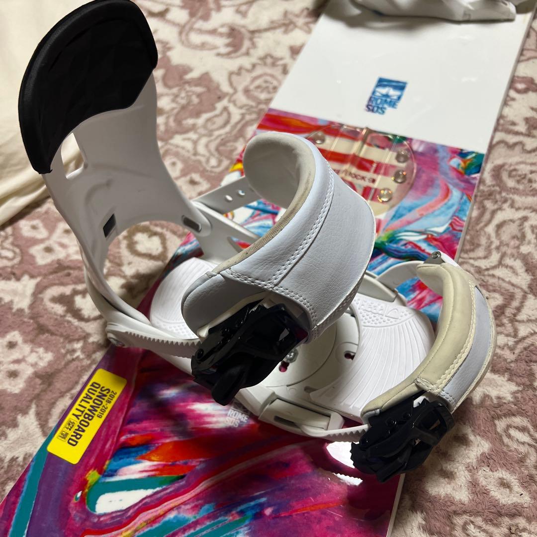 美品 ROME SDS 142cm バイン付 スノーボード2点セット レディース