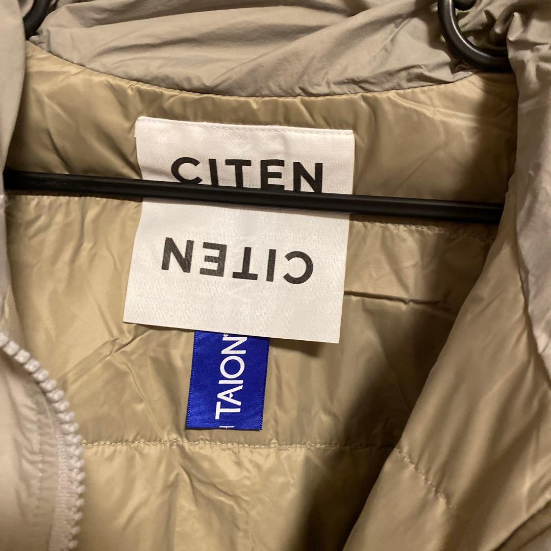 CITEN×TAIONライトグレー ダウンジャケット