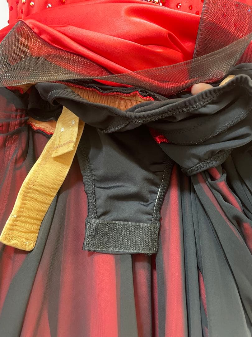 社交ダンス　ドレス　スタンダード　赤