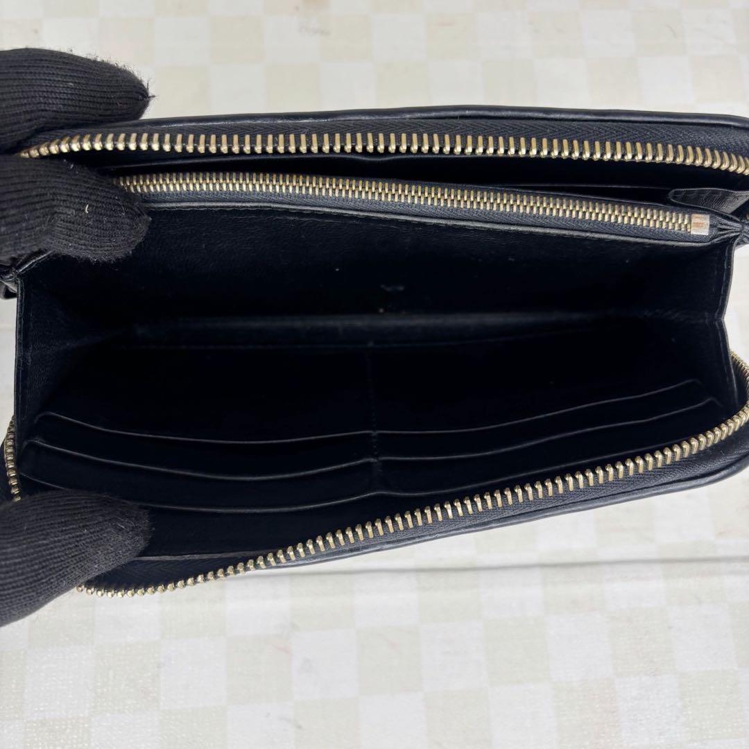 美品 BOTTEGA ボッテガ 長財布 ラウンドファスナー M46