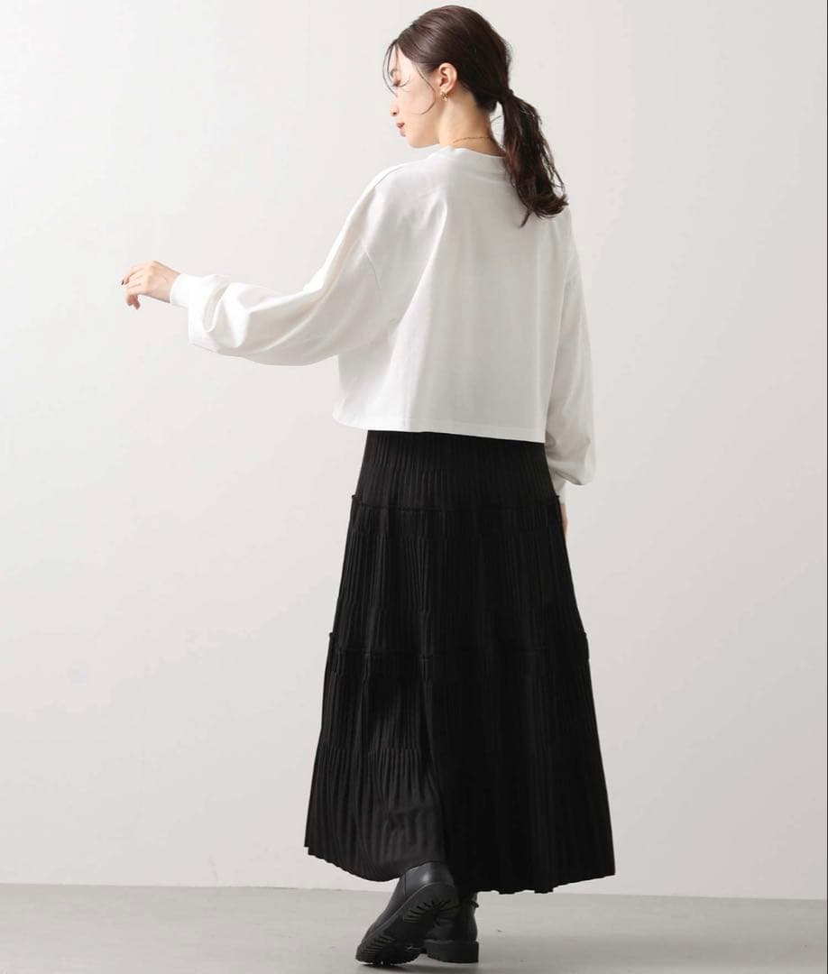カットティアードプリーツスカート