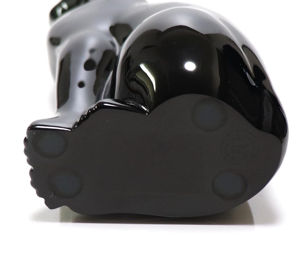 バカラ 大型 ブラッククリスタルガラス製 フィギュリン 16cm 漆黒の猫