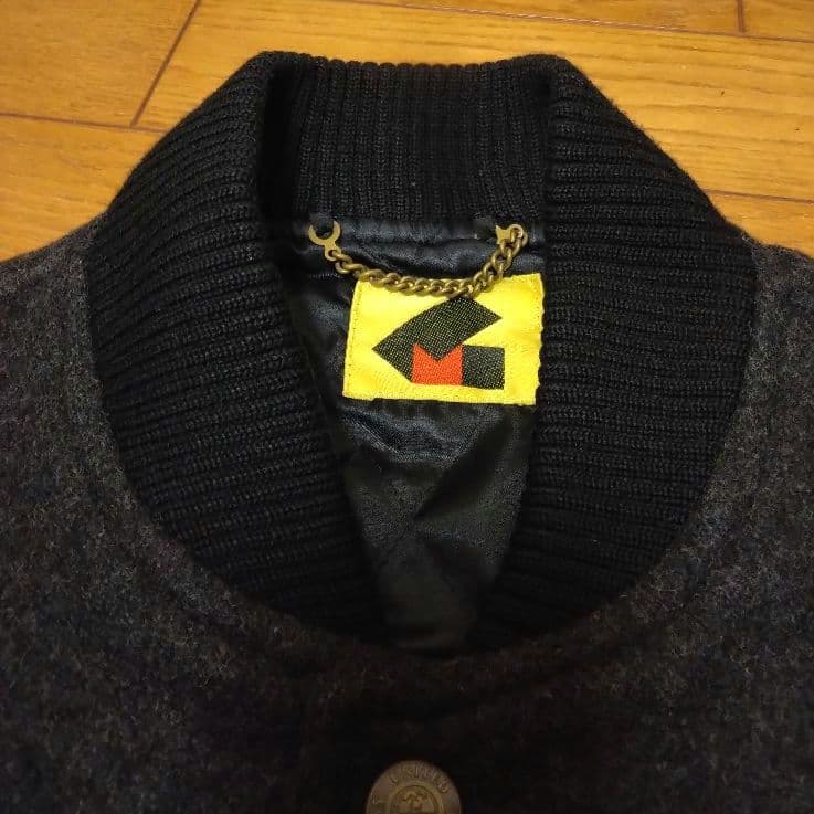 コシノミチコ ビンテージ レザー ウール スタジャン 80s 90s