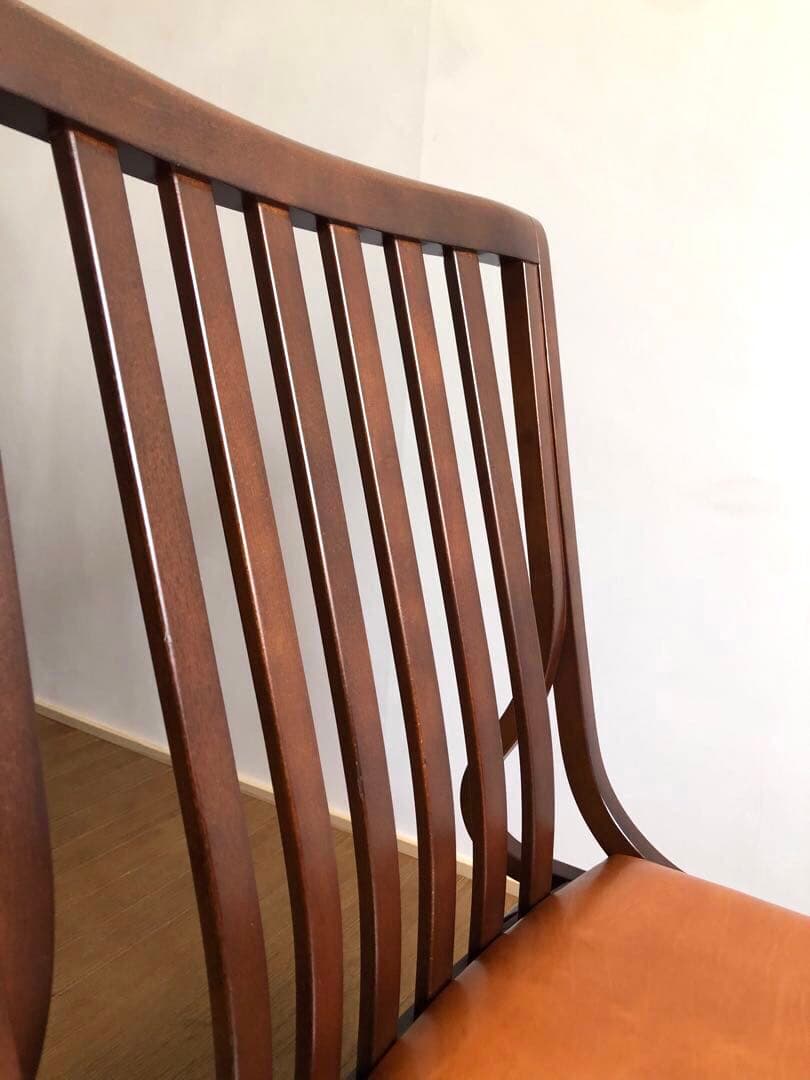 秋田木工社製 低座椅子 革張り ジャパニーズモダン ヴィンテージ 和家具 古民家