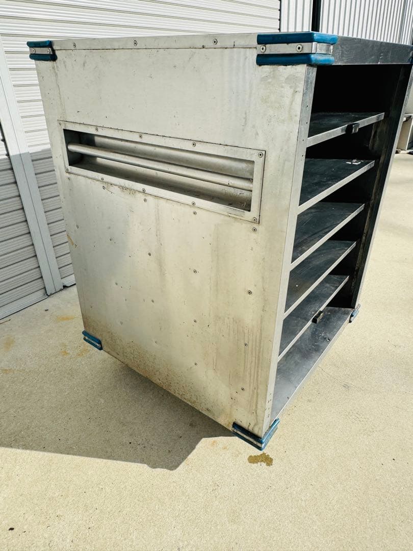 福岡発 NITCHO ステンレス棚扉付き キャリー 移動 病院 老人ホーム 施設