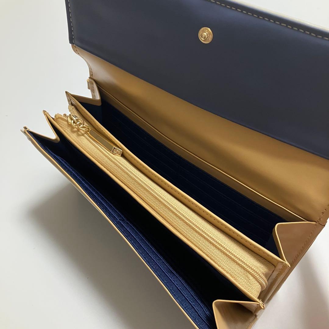 G99 未使用 ピンキー＆ダイアン 長財布 財布 レディース ネイビー 大容量