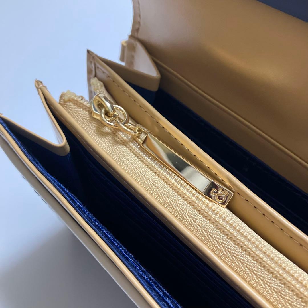 G99 未使用 ピンキー＆ダイアン 長財布 財布 レディース ネイビー 大容量