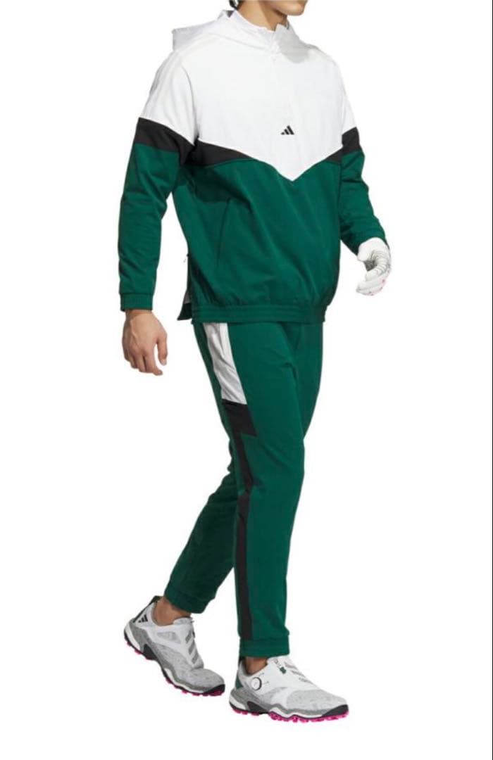 adidas フード付きジャケット&パンツ セットアップ　ネイビー/グレー