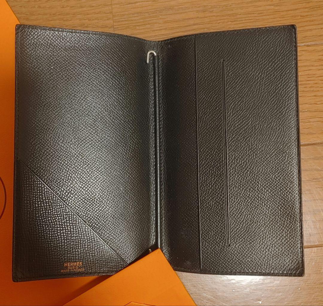 HERMES　エルメス 手帳カバー ヴォーエプソン 黒