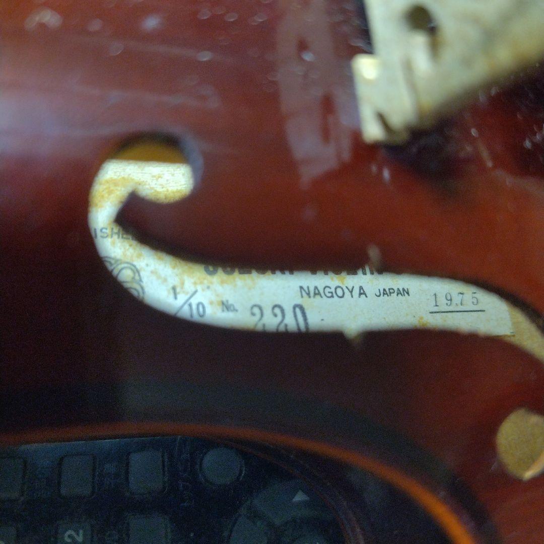 ♥4才前後の子供用♥スズキバイオリン1/10品番220メンテ済♥弓ケ―ス松脂付き