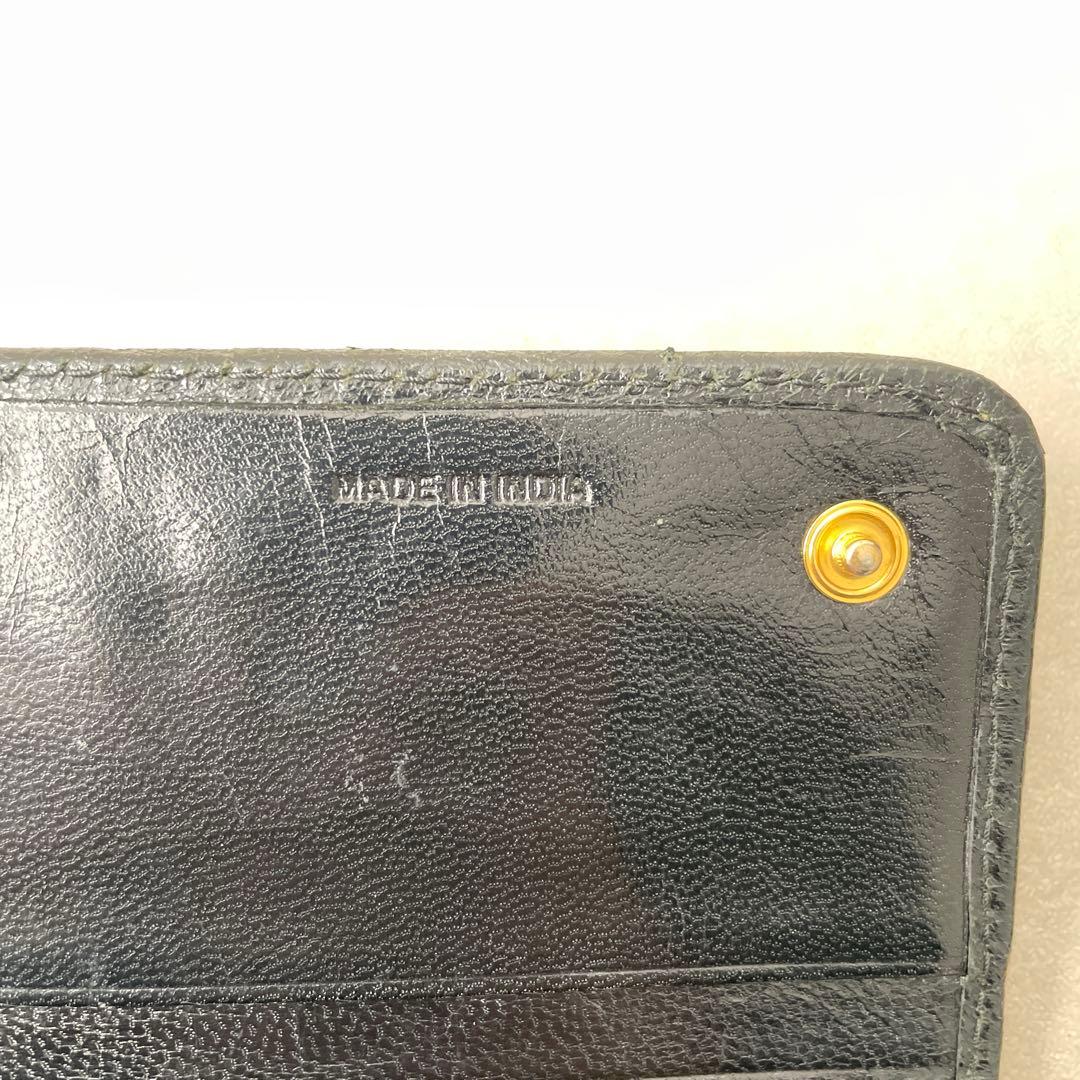 プラダ PRADA レザー 長財布 三角プレート ブラウン ブラック