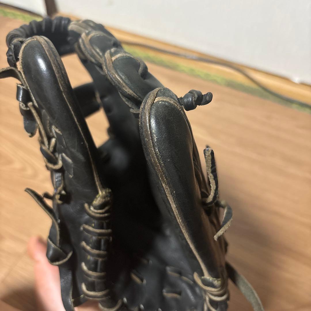 ミズノ グローバルエリート硬式 内野グローブ 黒 最終値下げ 本日消し