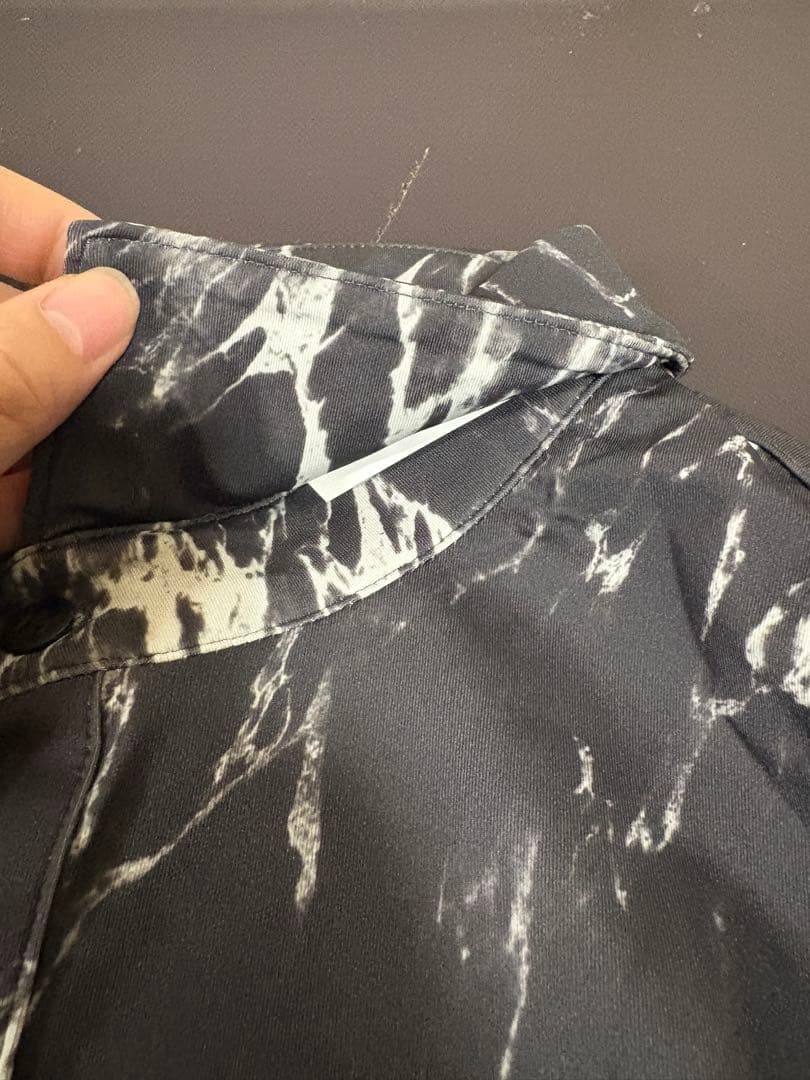 【未使用】monzee モンジー マーブル模様 ポロシャツ L