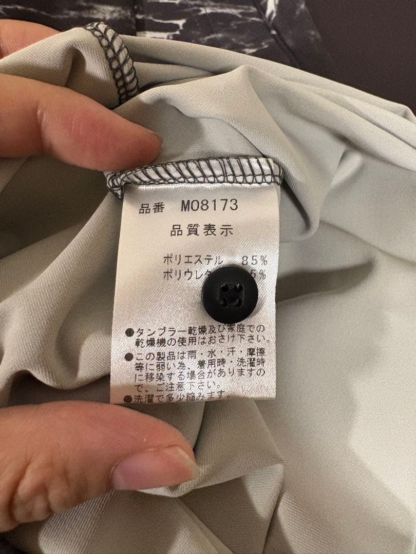 【未使用】monzee モンジー マーブル模様 ポロシャツ L