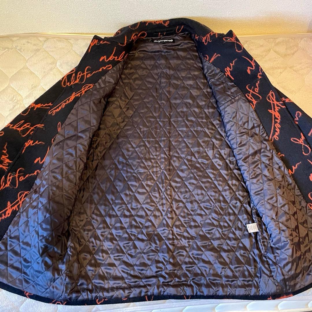 ブ*ル様 Supreme Script Logos Wool Overcoat Supreme Logos Wool