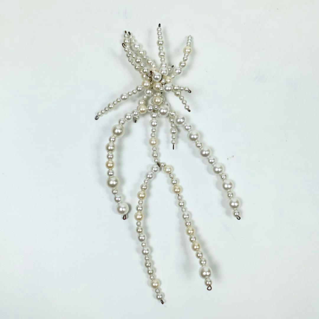 アンティーク　パールビーズ　人形　ハンドメイド　アート作品　古道具　インテリア