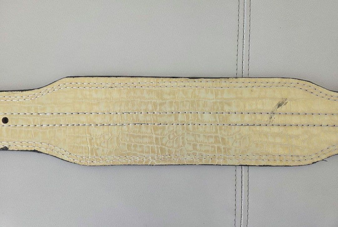 特注品、アメリカンドリーム黒いトレーニングベルト　クロコダイル風Sサイズ